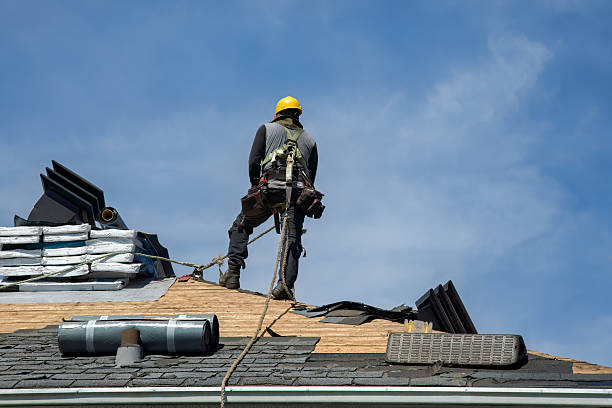 Professional Gutter Installation technician working in Jeanerette, LA